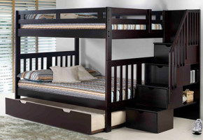 Roma Staircase Full-Over-Full Bunk Bed