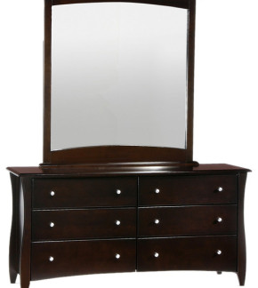 Clove 6 Drawer Dresser with Mirror