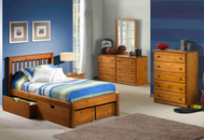 Laguna Pecan Platform Bed