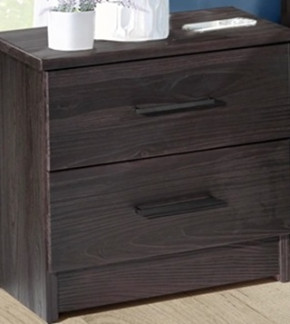 Ebony 2 Drawer Nightstand